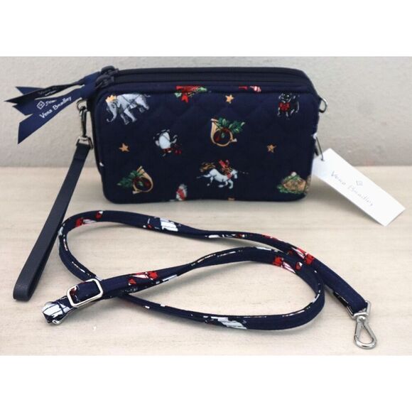 Vera Bradley 28455-15378 Snow Globe Motifs Navy RFID All In One Crossbody - Picture 6 of 16